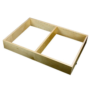 1 Section Adjustable Divider (up to 3 cubicles) organizer insert.  Interior Drawer Dimension Range: Width 12" to 24'", Depth 16 1/16" to 21", Height 2" to 6".