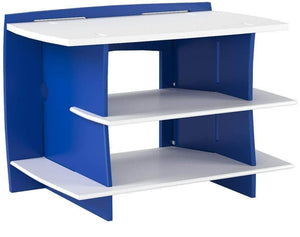 Organize with legare furniture kids gaming and tv media stand standard storage unit for bedroom basement and playroom blue and white