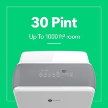 Load image into Gallery viewer, New vremi 30 pint energy star dehumidifier for medium to large spaces and basements quietly removes moisture to prevent mold and mildew white