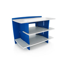 Load image into Gallery viewer, Order now legare furniture kids gaming and tv media stand standard storage unit for bedroom basement and playroom blue and white